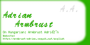 adrian armbrust business card